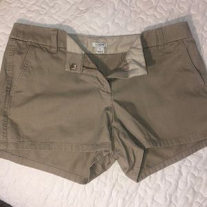 TAN J CREW KHAKI SHORTS